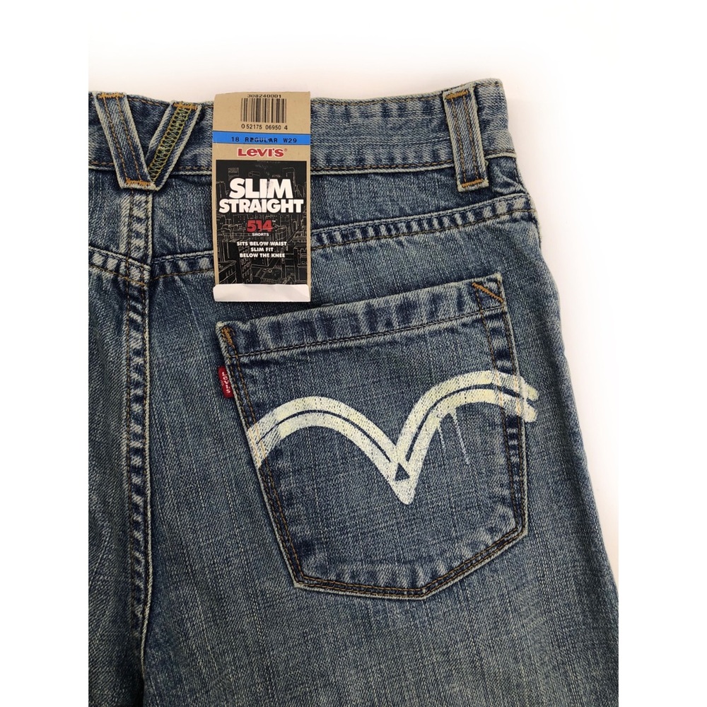 Levi’s Boys Slim Straight Cargo Jean Shorts 18 Reg